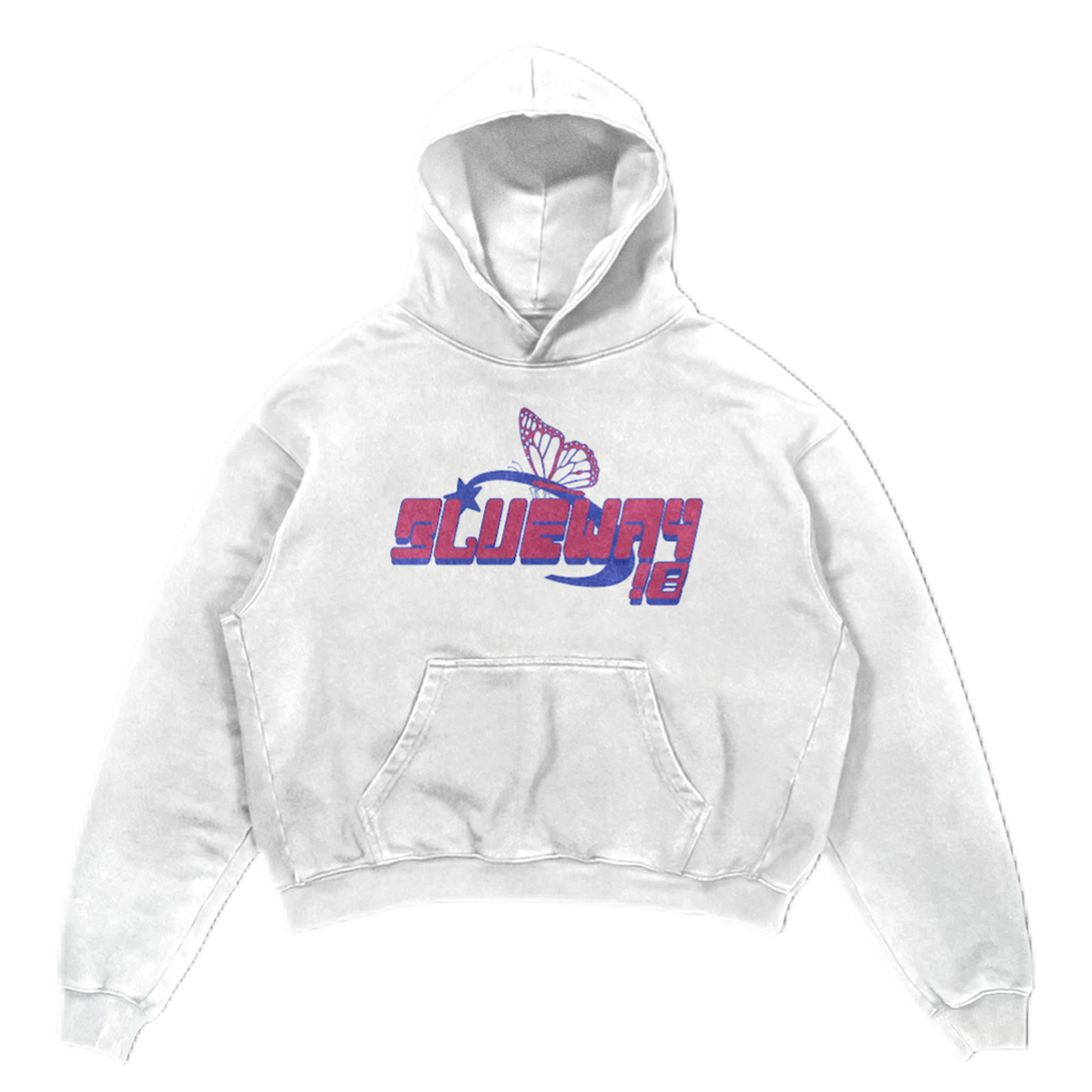 BLWY STARSTRUCK HOODIE - (PINK BLUE) WHITE