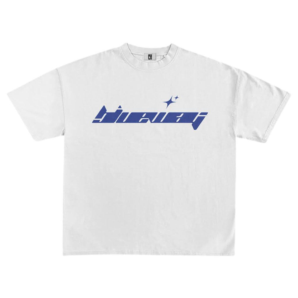 BLWY BOĆA LOGO TEE - (DARK BLUE) WHITE