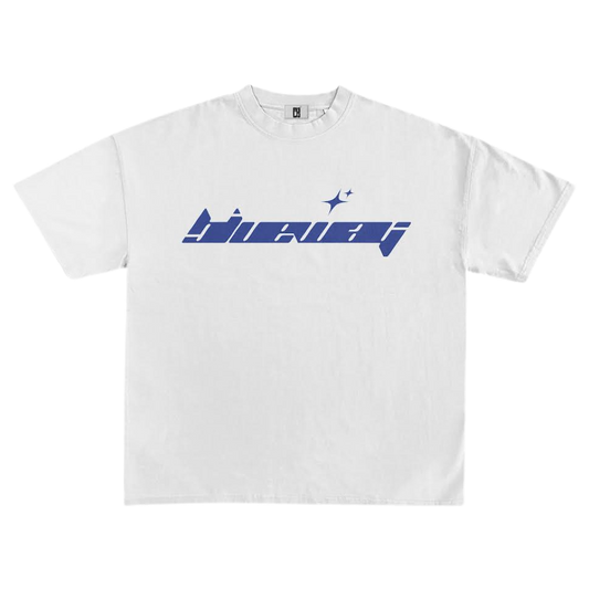 BLWY BOĆA LOGO TEE - (DARK BLUE) WHITE