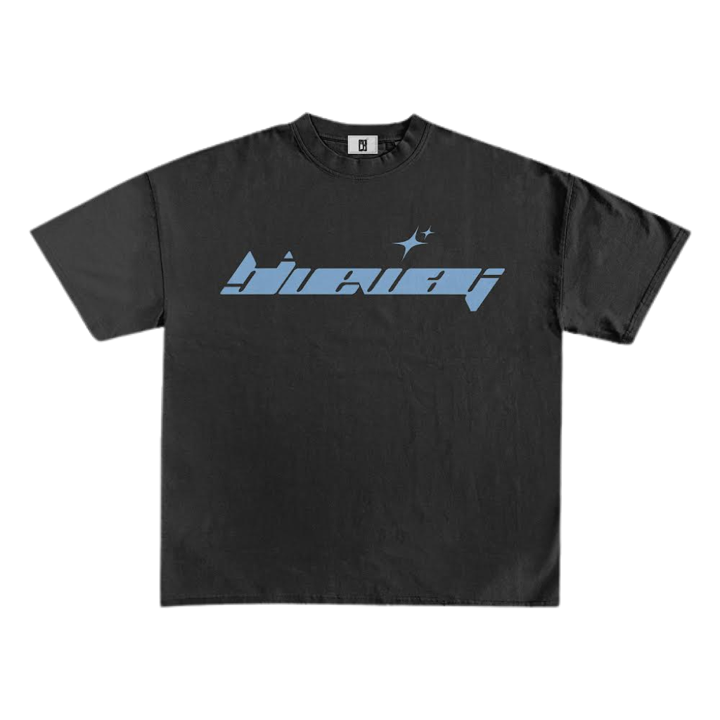 BLWY BOĆA LOGO TEE - (LIGHT BLUE) BLACK