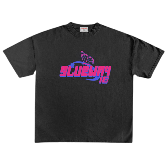 BLWY STARSTRUCK T SHIRT - (BLUE PINK) BLACK