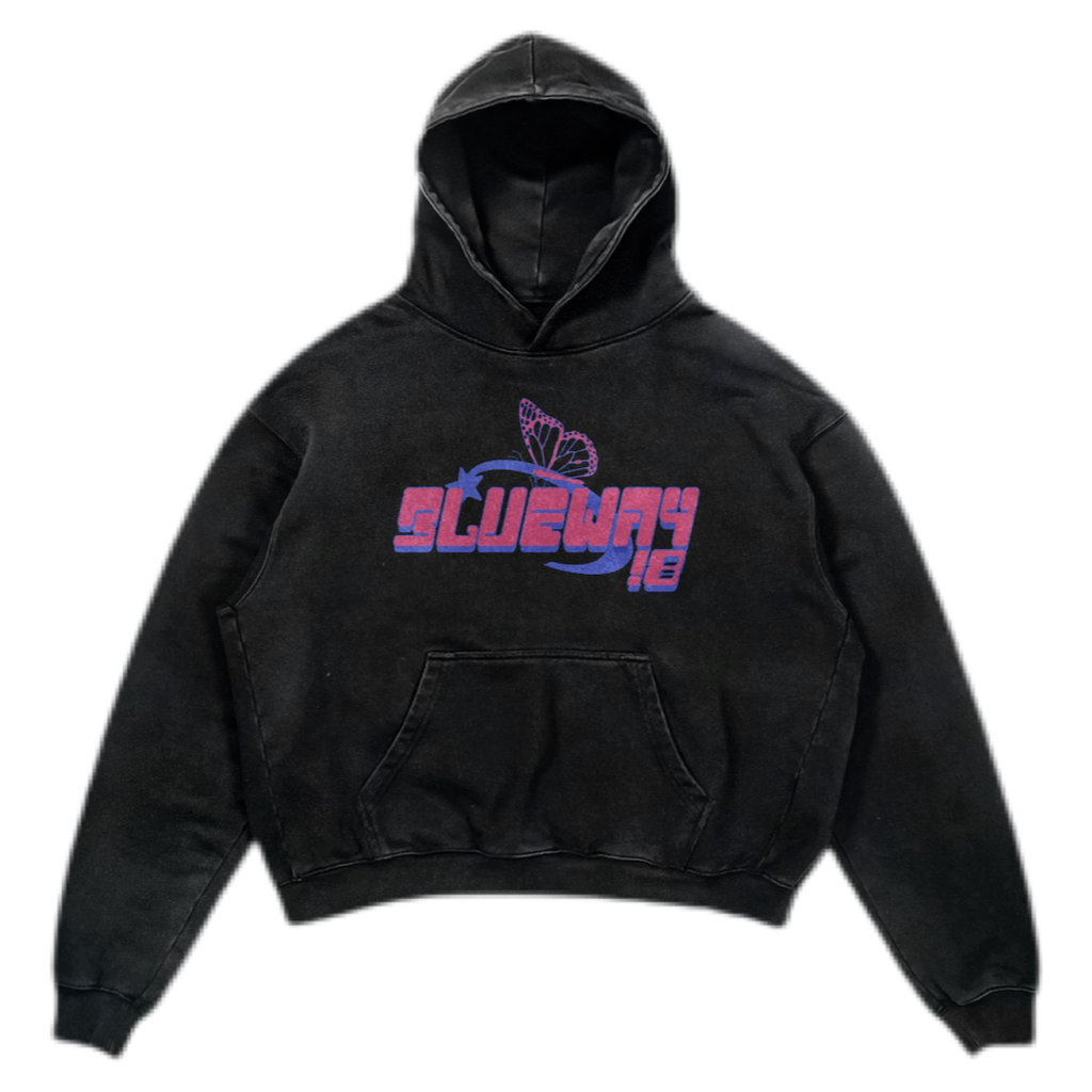 BLWY STARSTRUCK HOODIE - (BLUE PINK) BLACK